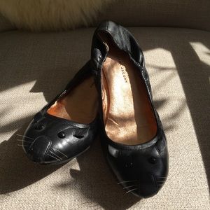 Marc Jacobs mouse leather ballet flats